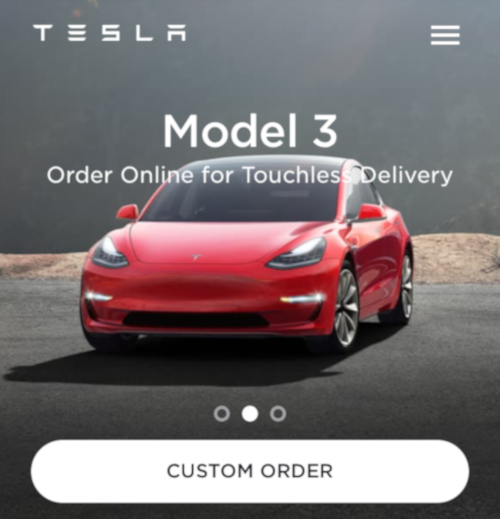 ordering Tesla model 3